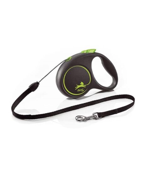 Flexi Black Design Cord Πτυσσόμενος Οδηγός Κορδόνι Small 5m