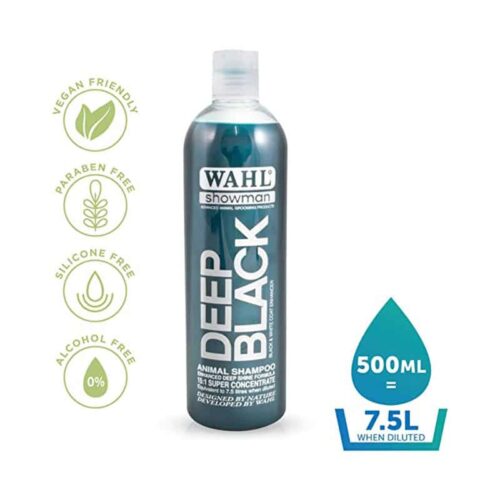 Wahl Showman Pets Deep Black Σαμπουάν Σκύλου Λευκό & Μαύρο Τρίχωμα 500ml