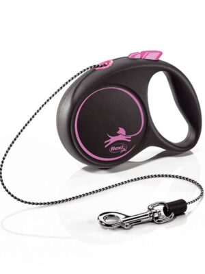 Flexi Black Design Cord Πτυσσόμενος Οδηγός Κορδόνι XSmall 3m