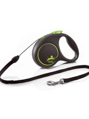 Flexi Black Design Cord Πτυσσόμενος Οδηγός Κορδόνι Small 5m