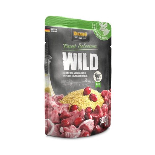 Belcando Pouch Wild Υγρή Τροφή Σκύλων Κυνήγι, Κεχρί & Βατόμουρα