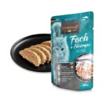 Leonardo Pouche Fish & Shrimps Υγρή Τροφή Γάτας Ψάρι & Γαρίδες 85g