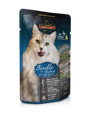 Leonardo Finest Selection Pouches Υγρή Τροφή Γάτες Πέστροφα & Catnip