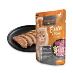 Leonardo Pouche Duck & Cheese Υγρή Τροφή Γάτας Πάπια & Τυρί 85g