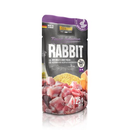 Belcando Pouch Rabbit Υγρή Τροφή Σκύλων Κουνέλι, Κεχρί & Γλυκοπατάτα 125gr