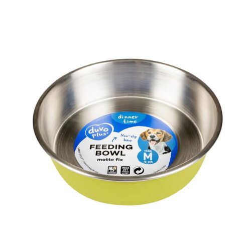 Duvo Dinner Time Matt Fix Inox Μπολ Με Λάστιχο Πράσινο 750ml