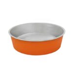 Duvo Dinner Time Matt Fix Inox Μπολ Με Λάστιχο Πορτοκαλί 1.5L