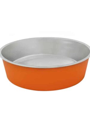 Duvo Dinner Time Matt Fix Inox Μπολ Με Λάστιχο Πορτοκαλί 1.5L