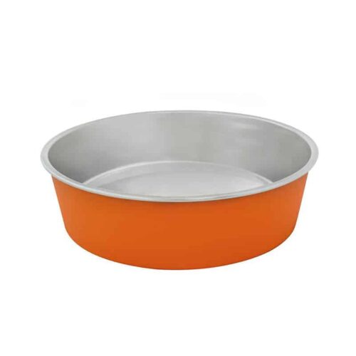 Duvo Dinner Time Matt Fix Inox Μπολ Με Λάστιχο Πορτοκαλί 1.5L