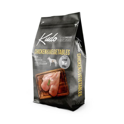 Kudo Chicken & Vegetables Junior All Breeds Ξηρά Τροφή Σκύλων Κοτόπουλο 12kg