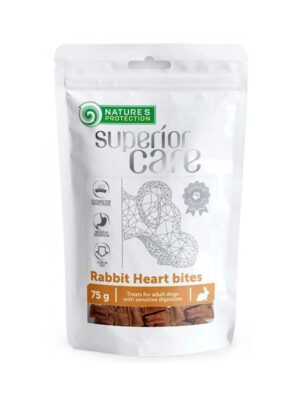 Nature's Protection Superior Care White Dogs Rabbit Hearts Bites Λιχουδιά Σκύλου Κουνέλι 75gr