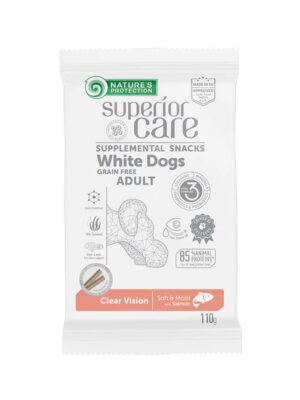 Nature's Protection Superior Care White Dogs Treats Clear Vision Salmon Λιχουδιά Σκύλου Σολομό 100gr