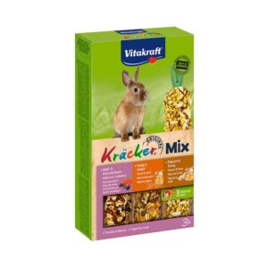 Vitakraft Kracker Trio Mix Λιχουδιά Με Μέλι, Φρούτα & Ποπκόρν Για Κουνέλι 3τμχ