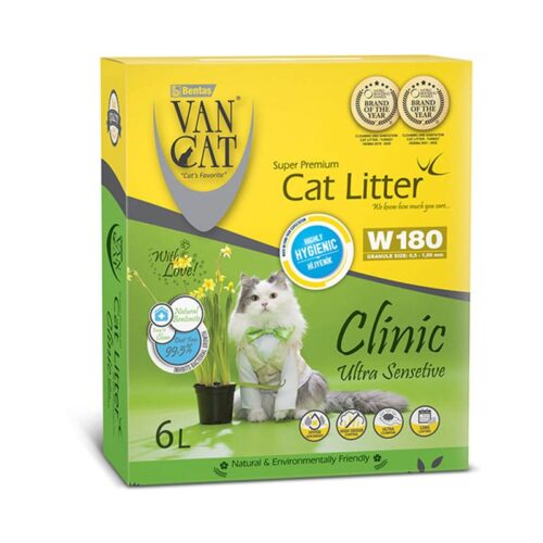 Van Cat Clinic Ultra Sensitive Antibacterial Άμμος Γάτας Χωρίς Άρωμα 6Lt