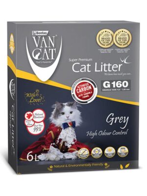 Van Cat Grey Odour Άμμος Γάτας με Ενεργό Άνθρακα Χωρίς Άρωμα 6Lt