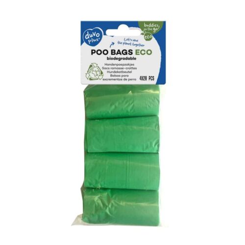 Duvo Poo Bags Eco Βιοδιασπώμενες Σακούλες Απορριμμάτων 4τμχ