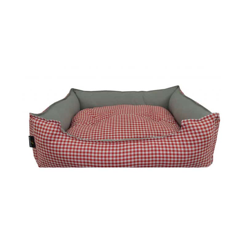 Woofmoda Πουφ M912-1002 Υφασμάτινο Κρεβάτι Σκύλου & Γάτας Καρό