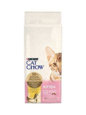 Purina Cat Chow Kitten Ξηρά Τροφή Για Γατάκια, Έγκυες & Θηλάζουσες Κοτόπουλο 15kg