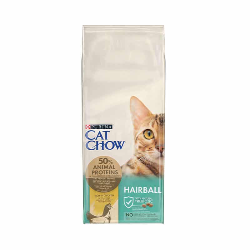Purina Cat Chow Hairball Control Ξηρά Τροφή Γάτας Mακρίτριχες Κοτόπουλο 15kg